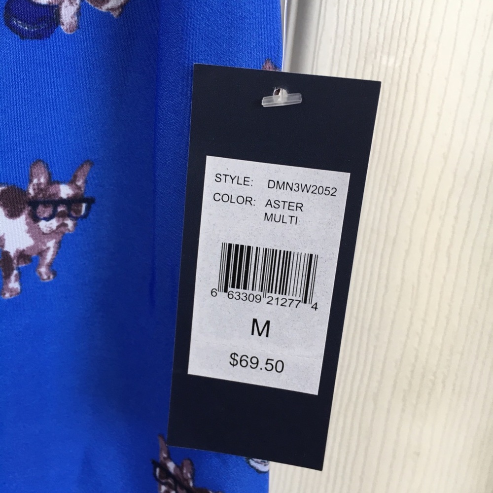 Adrienne Vittadini hipster French bulldog blouse - Picture 5 of 5
